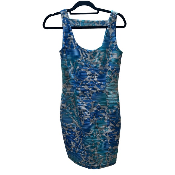 Jennifer Lopez Santorini Escape Ombre Floral Hawaiian Sleeveless Dress PS - Picture 2 of 13